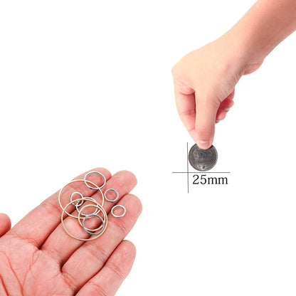 Cerceaux de fils de boucle d'oreille à anneau fermé en laiton de 8 à 40 mm, 20 à 50 pièces