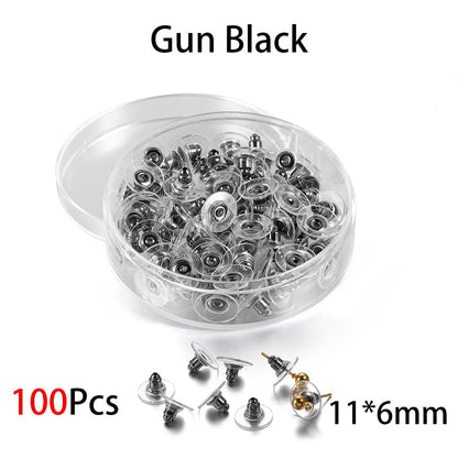 Box Silicone Bullet Earrings Back, 800Pcs