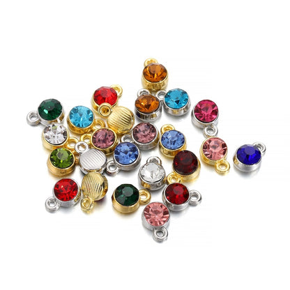 Colorful Crystal Birthstone Dangle Charms