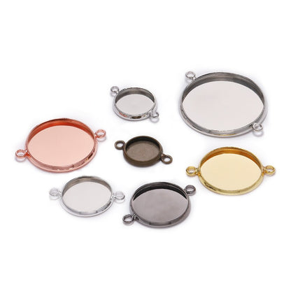 20pcs 10 12mm Gold Bracelet Cabochon Base Tray