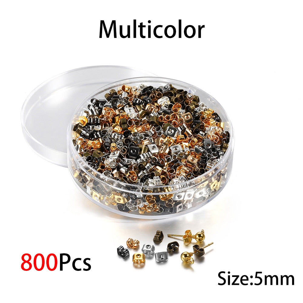 Box Silicone Bullet Earrings Back, 800Pcs