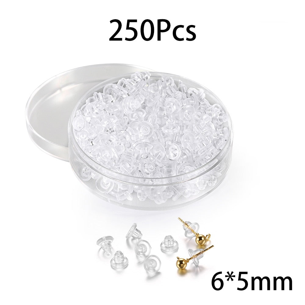 Box Silicone Bullet Earrings Back, 800Pcs