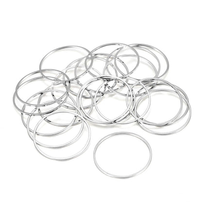 Cerceaux de fils de boucle d'oreille à anneau fermé en laiton de 8 à 40 mm, 20 à 50 pièces