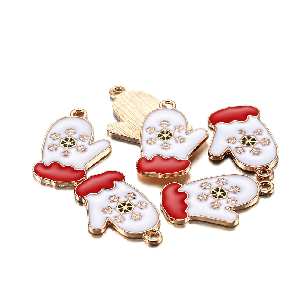 Pendentifs de Noël en métal émaillé, 10-15 pièces