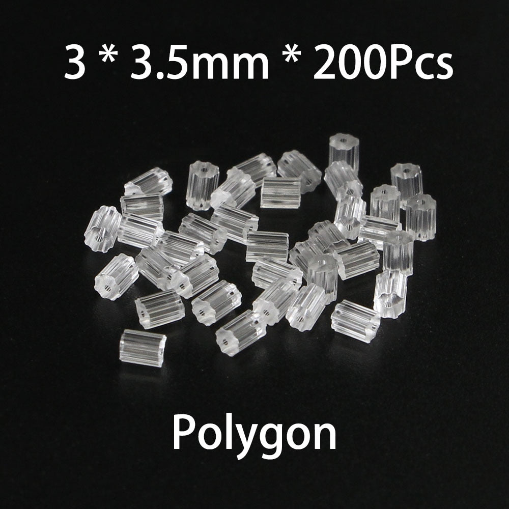 Silicone Rubber Earring Backs, 200Pcs