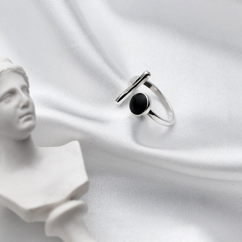 Simple Geometric Silver Ring