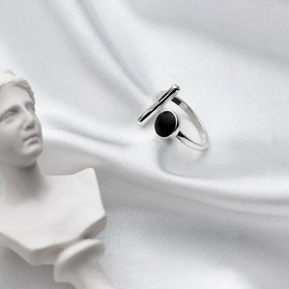 Simple Geometric Silver Ring