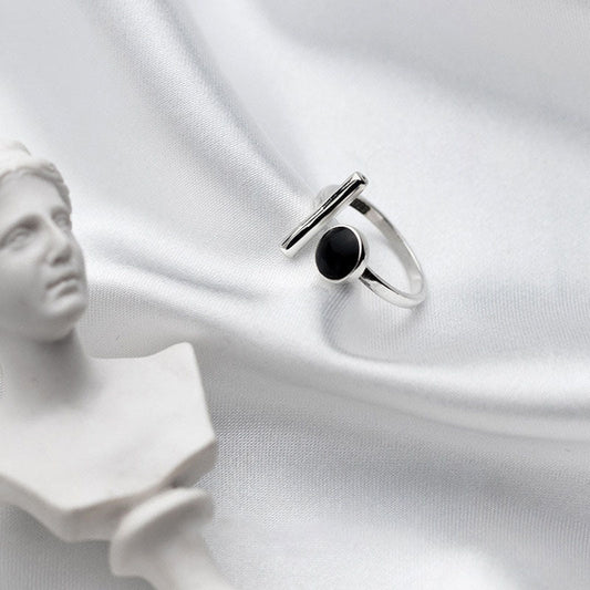Simple Geometric Silver Ring
