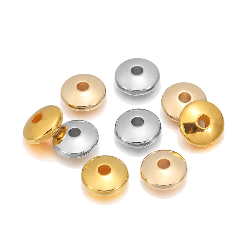 100pcs Flat Round Spacer CCB Plastic Beads