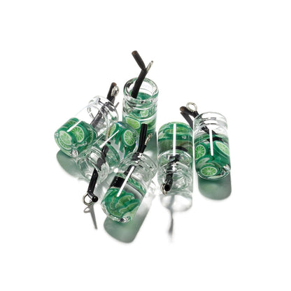 Obst in der Flasche-Charm-Anhänger, 10 Stück