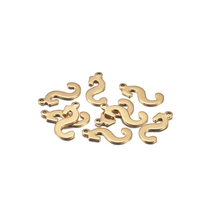 Pendentifs lettres de l'alphabet anglais en acier inoxydable, 26 pièces