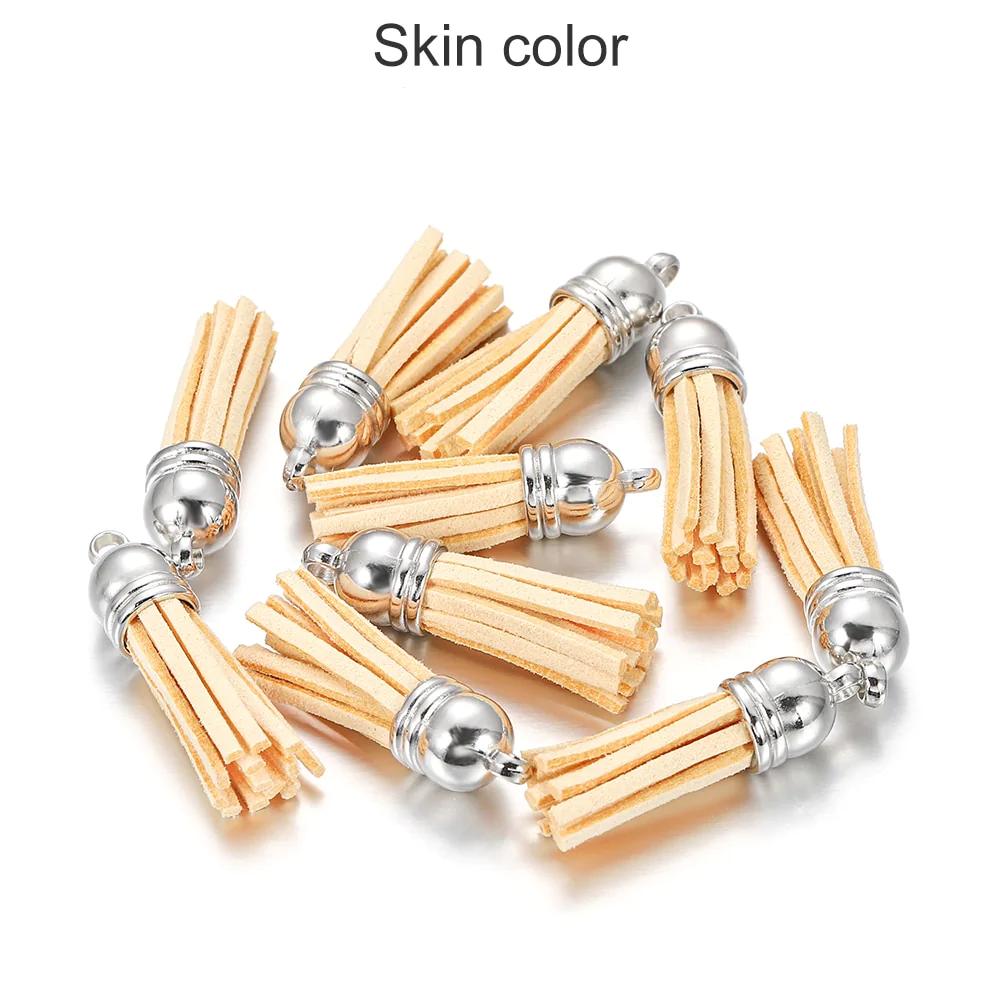 20pcs 38mm Tassel Vintage Leather Pendants