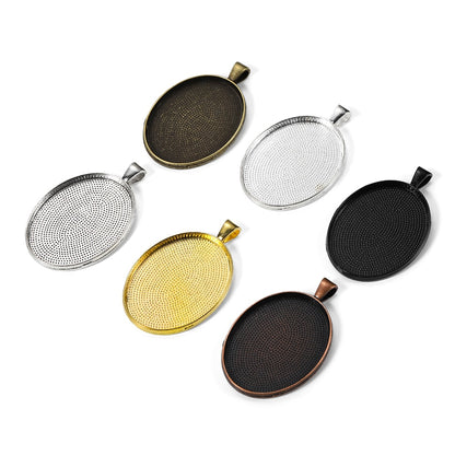 5pcs 30x40mm Gold Pendant Cabochon Base