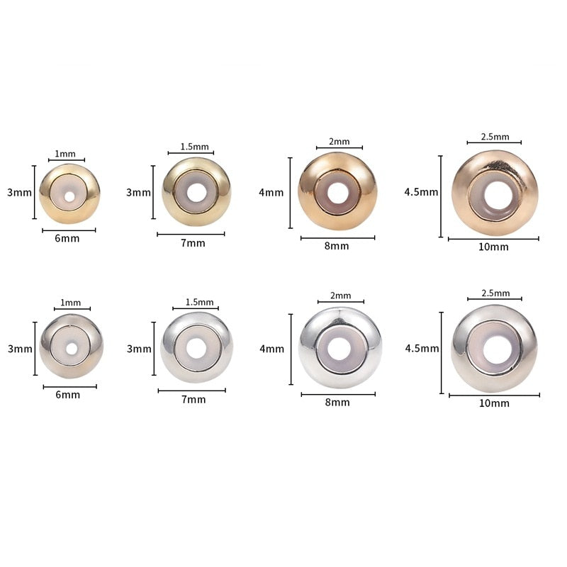 10 pièces de perles CCB en résine époxy oblate avec Silicone