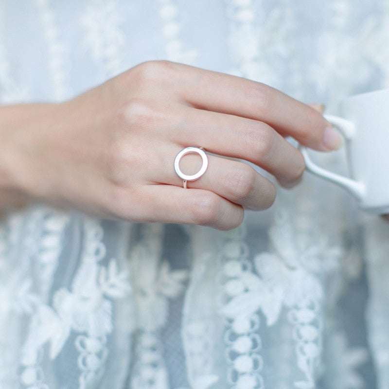 Classic Round Silver Ring