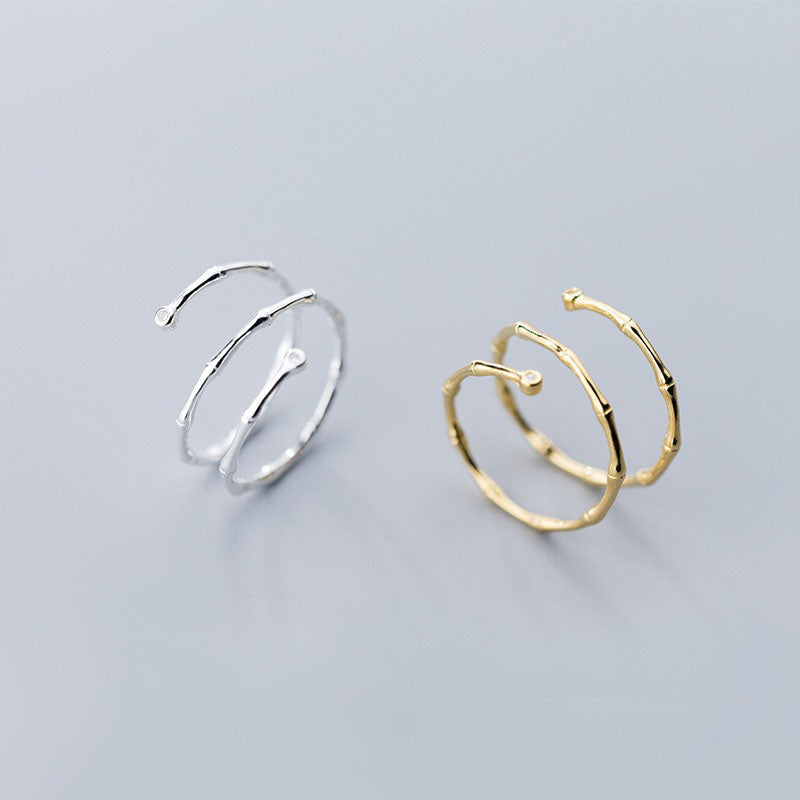 Minimalist Slub Silver Ring