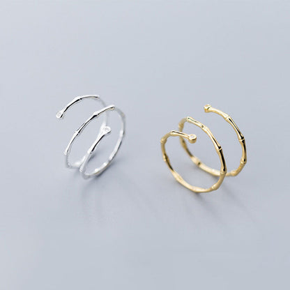 Minimalist Slub Silver Ring