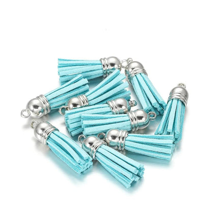60 pendentifs en cuir vintage avec pampilles de 38 mm.