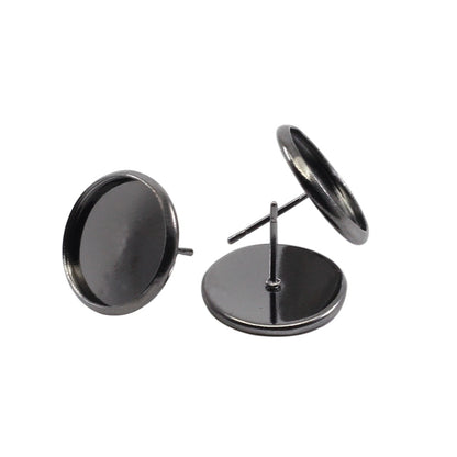 Earring Base for Cabochon Cameo, 8-16mm