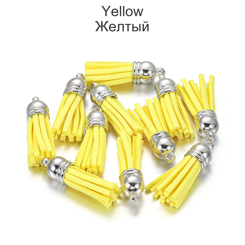20pcs 38mm Tassel Vintage Leather Pendants