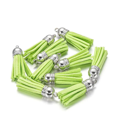 60 pendentifs en cuir vintage avec pampilles de 38 mm.