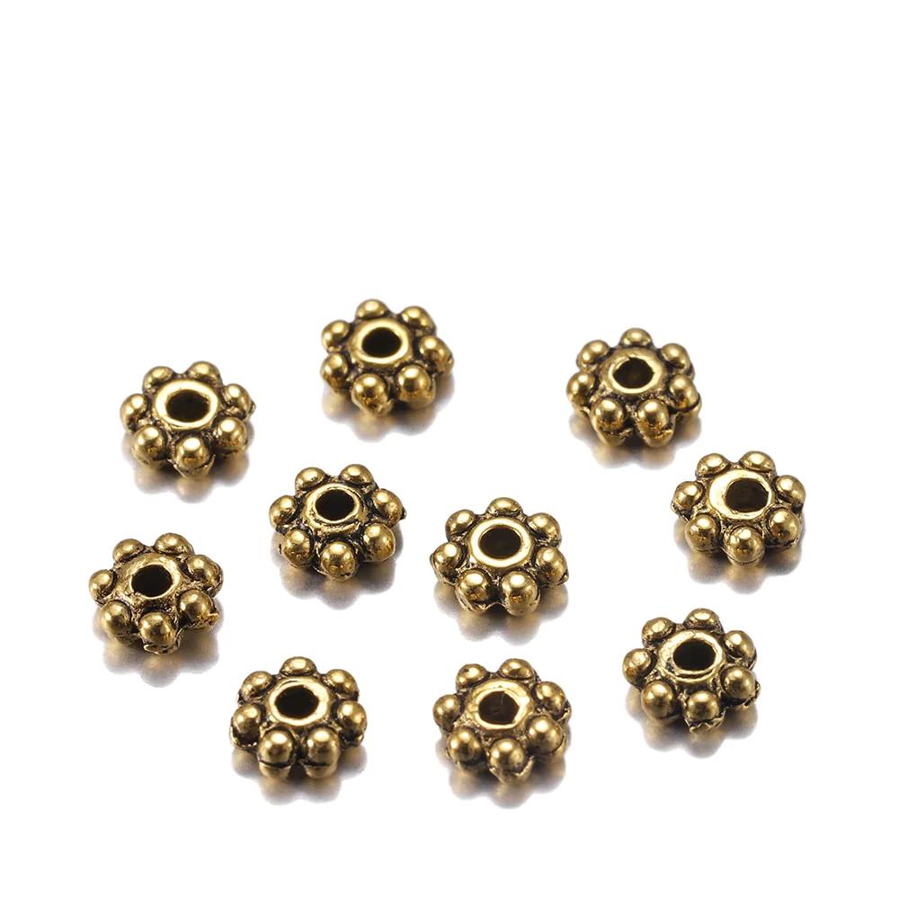 Antique Flat Round Spacer Beads, 200pcs