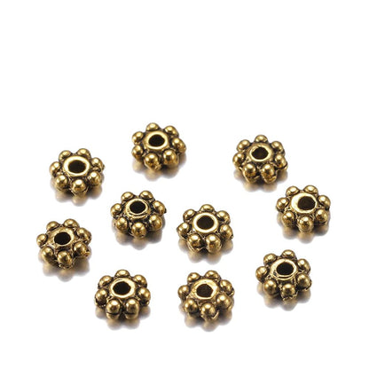 Antique Flat Round Spacer Beads, 200pcs