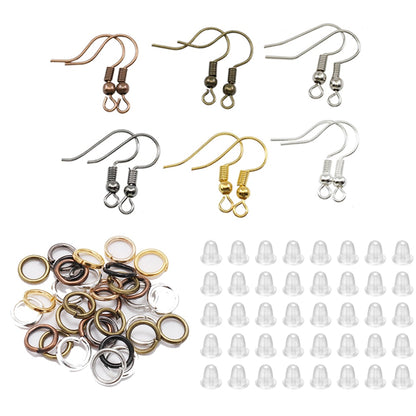 Earring Making Set: Hooks, Rings & Connects, 100-300pcs