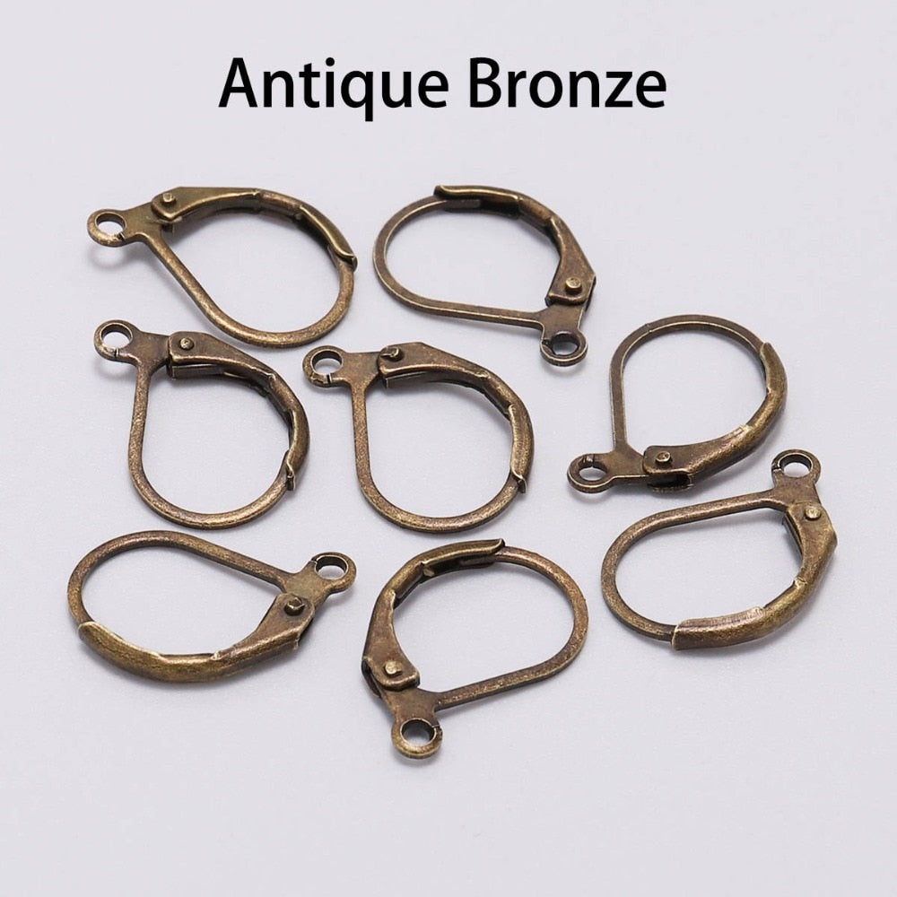 Gold French Lever Hooks, 10mm