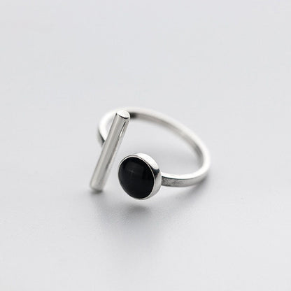 Simple Geometric Silver Ring