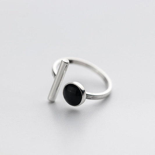 Simple Geometric Silver Ring