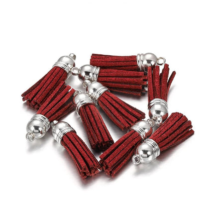 60 pendentifs en cuir vintage avec pampilles de 38 mm.