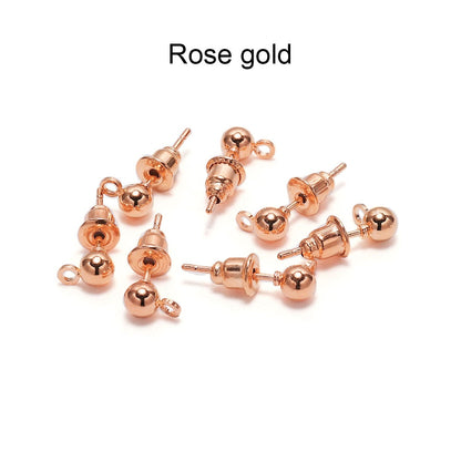 3-6mm Stud Earring Basic Pins, 20-50pcs