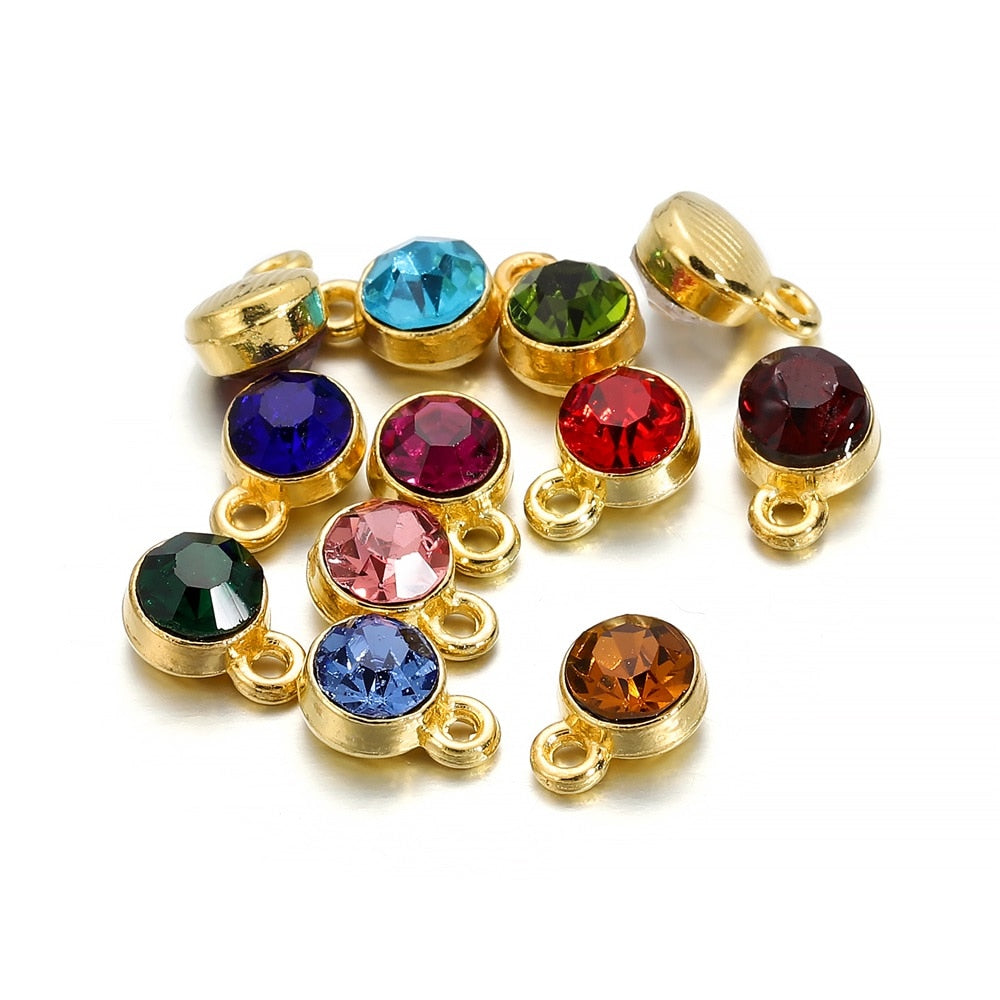 Colorful Crystal Birthstone Dangle Charms
