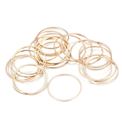 Cerceaux de fils de boucle d'oreille à anneau fermé en laiton de 8 à 40 mm, 20 à 50 pièces