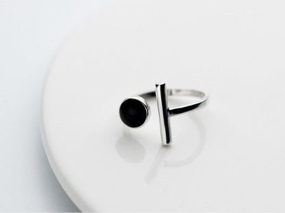 Simple Geometric Silver Ring