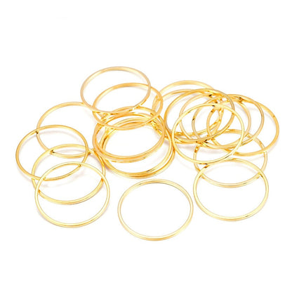 Cerceaux de fils de boucle d'oreille à anneau fermé en laiton de 8 à 40 mm, 20 à 50 pièces