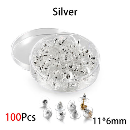 Box Silicone Bullet Earrings Back, 800Pcs