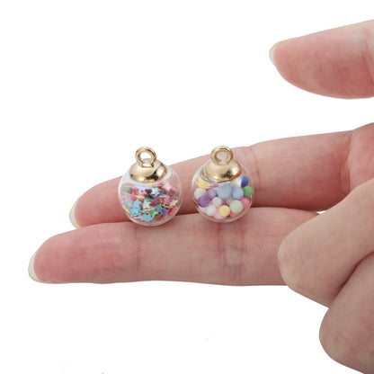 10pcs 16mm Transparent Glass Ball Star Beads