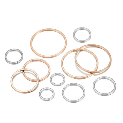 Cerceaux de fils de boucle d'oreille à anneau fermé en laiton de 8 à 40 mm, 20 à 50 pièces