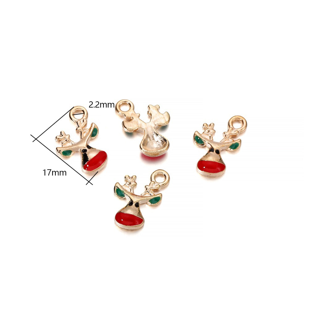 Pendentifs de Noël en métal émaillé, 10-15 pièces