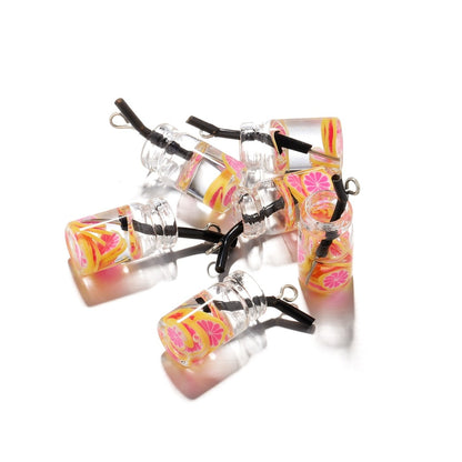 Obst in der Flasche-Charm-Anhänger, 10 Stück