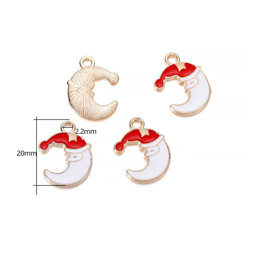 Pendentifs de Noël en métal émaillé, 10-15 pièces