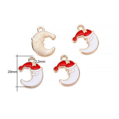 Pendentifs de Noël en métal émaillé, 10-15 pièces