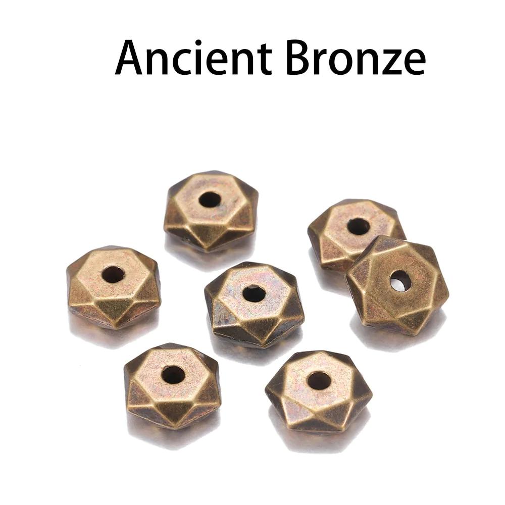 200pcs CCB Plastic Flat Polygon Beads
