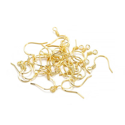 0.6x15mm Earring Clasps Hooks, 50Pcs
