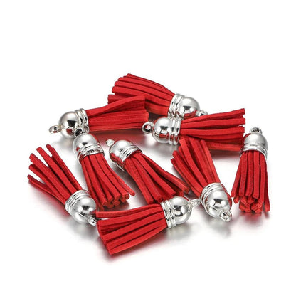 60 pendentifs en cuir vintage avec pampilles de 38 mm.