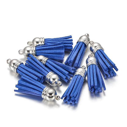60 pendentifs en cuir vintage avec pampilles de 38 mm.