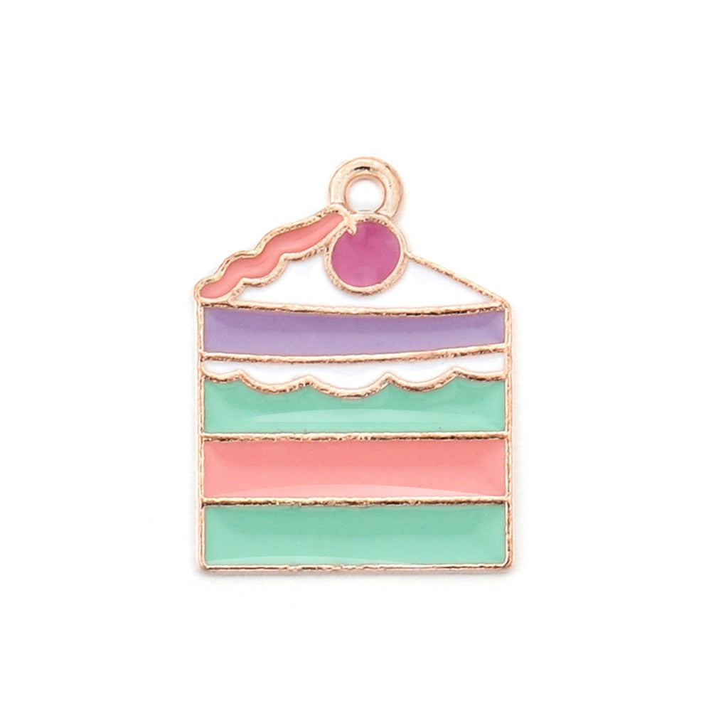 Cute Sun Keychain Cartoon Printing Connectors, 4Pcs