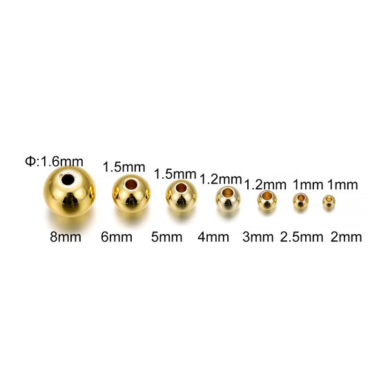 Ball Spacer Beads, 10-100pcs